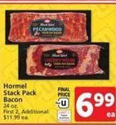 Vons Hormel stack pack bacon offer