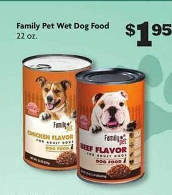 Family Dollar Family pet wet dog food offer