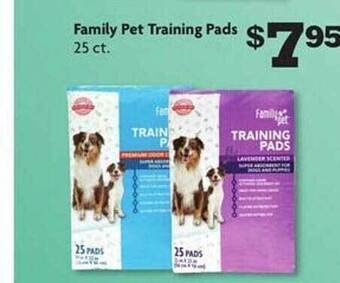 Family Dollar Family pet training pads offer