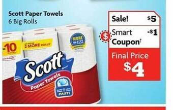 Family Dollar Scott paper towels offer