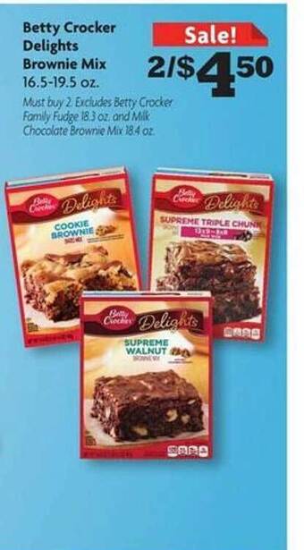 Family Dollar Betty crocker delights brownie mix offer