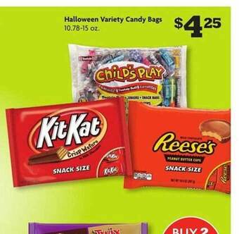 Family Dollar Halloween variety candy bags offer