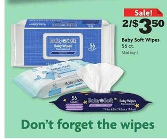 Family Dollar Baby soft wipes offer