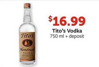 Fareway Tito's vodka offer