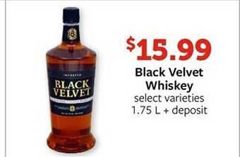 Fareway Black velvet whiskey offer