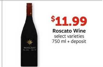 Fareway Roscato wine offer