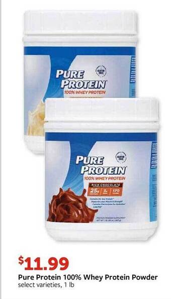 Fareway Pure protein 100% whey protein powder offer