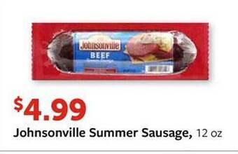 Fareway Johnsonville summer sausage offer
