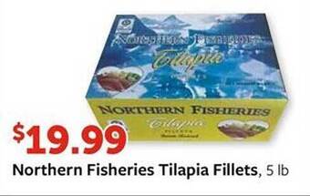 Fareway Northern fisheries tilapia fillets offer