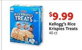 Fareway Kellogg's rice krispies treats offer