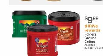 Kinney Drugs Folgers ground coffee offer