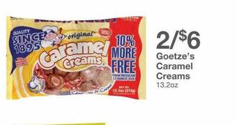 Kinney Drugs Goetze's caramel creams offer