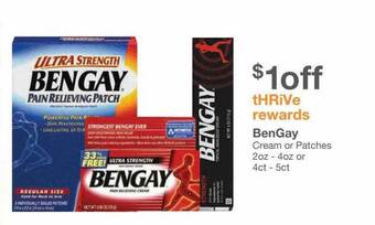 Kinney Drugs Bengay cream or patches offer