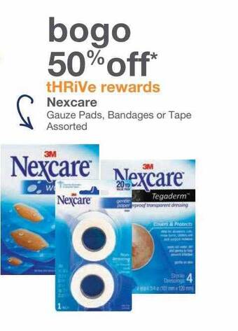 Kinney Drugs Nexcare gauze pads, bandages or tape offer