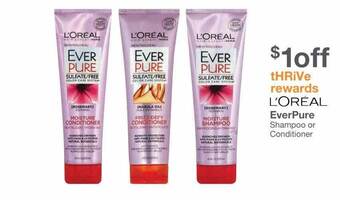 Kinney Drugs L'oréal everpure shampoo or conditioner offer