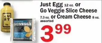 Food Bazaar Just Egg 12 or Go Veggie Slice Cheese offer