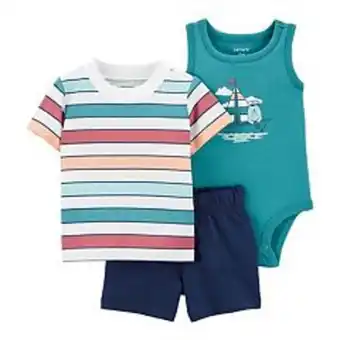 Kohl's Baby boy carter's walrus romper, tee & shorts set offer