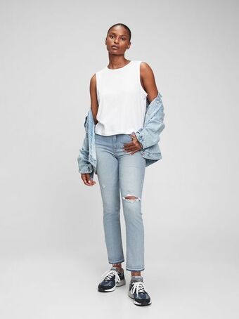 Gap High rise vintage slim jeans with washwell offer