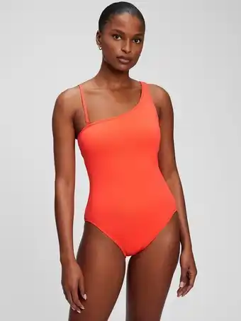 Gap Recycled one shoulder one-piece swimsuit offer