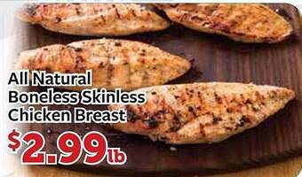 Fareway All natural boneless skinless chicken breast offer