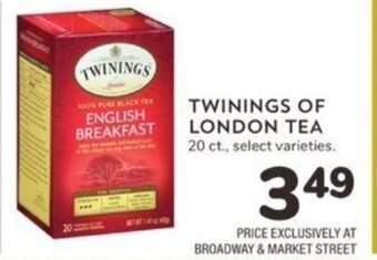 Albertsons Twinings of London Tea offer