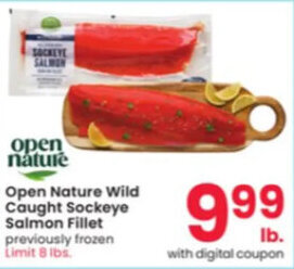 Albertsons Open Nature Wild Caught Sockeye Salmon Fillet offer