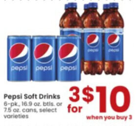 Albertsons Pepsi Soft Drinks offer