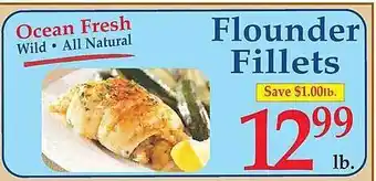 Market Basket Flounder fillets ocean fresh offer