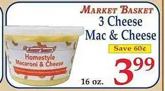 Market Basket 3 cheese mac & cheese offer