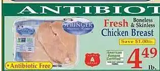 Market Basket Fresh boneless & skinless chicken breast offer