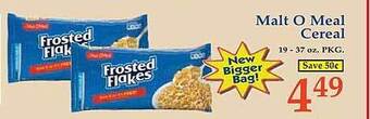 Market Basket Malt o meal cereal offer