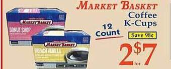 Market Basket Coffee k-cups offer