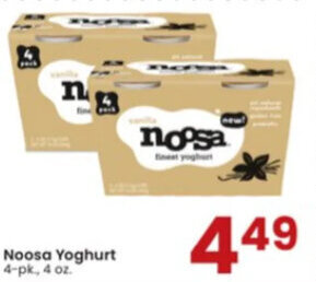 Albertsons Noosa Yoghurt 4-pk., 4 oz. offer