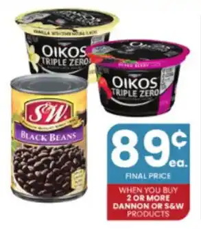 Albertsons Dannon or S&W Products offer