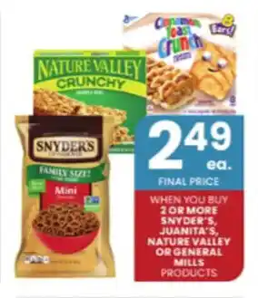 Albertsons Snyder's Juanita's, Nature Valley or General Mills Products offer