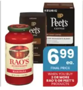 Albertsons Rao's or Peet's Products offer