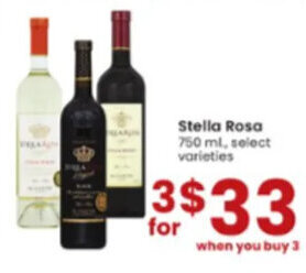Albertsons Stella Rosa 750 ml. offer