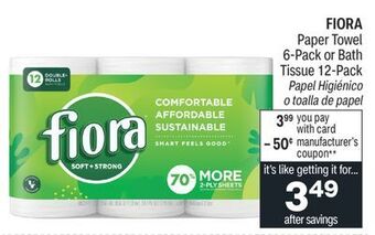 CVS Fiora paper towel 6-pack or bath tissue 12-pack offer