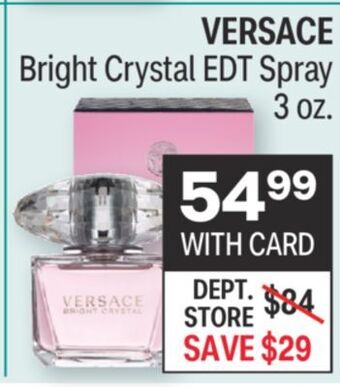 CVS Versace bright crystal edt spray 3 oz. offer