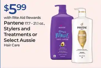 Rite Aid Pantene stylers and treatments or select aussie offer