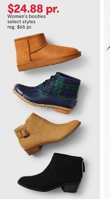 JC Penney Women's booties offer