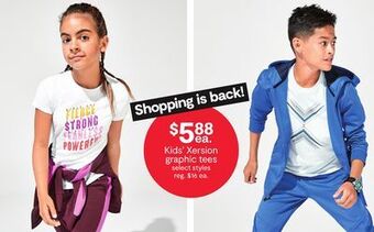 JC Penney Kids' xersion graphic tees offer