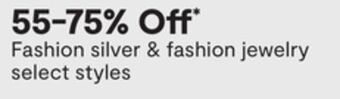 JC Penney Fashion silver & fashion jewelry offer