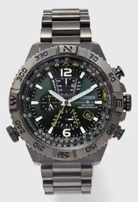 JC Penney Men's citizen promaster navihawk atomic time grey offer