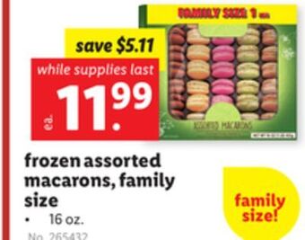 Lidl Frozen assorted macarons, family size offer