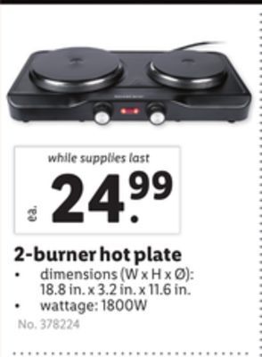 Lidl 2-burner hot plate offer