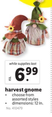 Lidl Harvest gnome offer