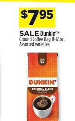 Dollar General Dunkin ground coffee bag offer