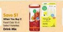 Maceys Food club drink mix offer