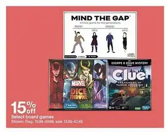 Target Board games offer